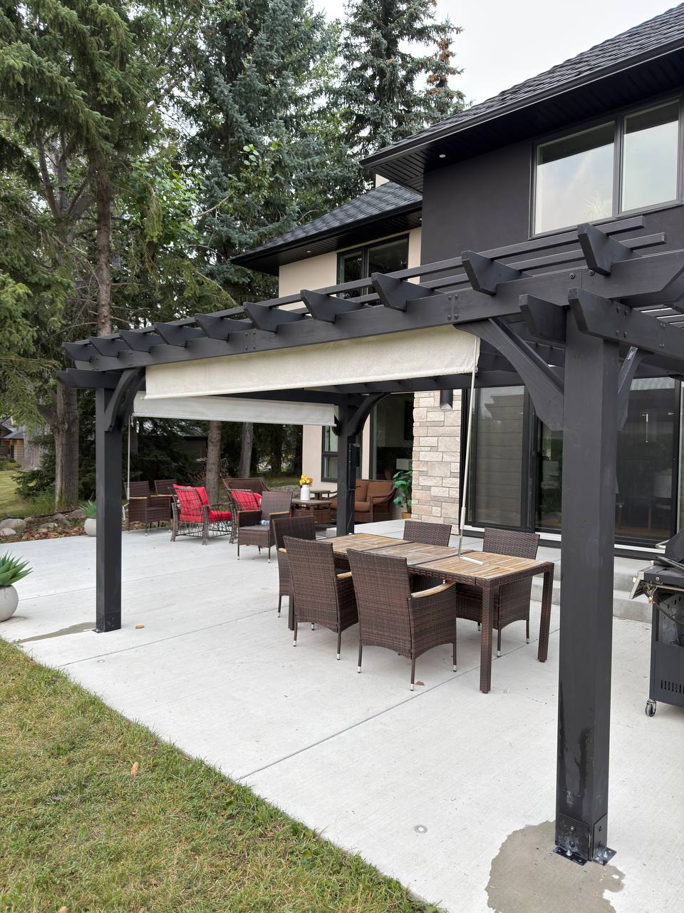 Completed pergola and patio build
