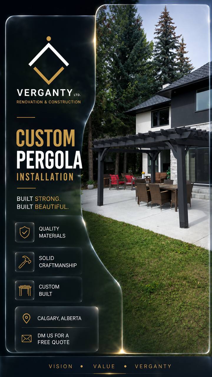 Custom pergola installation