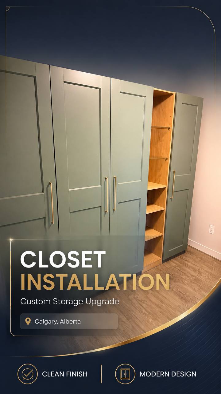 Custom closet installation